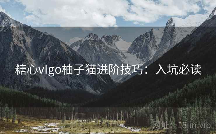 糖心vIgo柚子猫进阶技巧:入坑必读